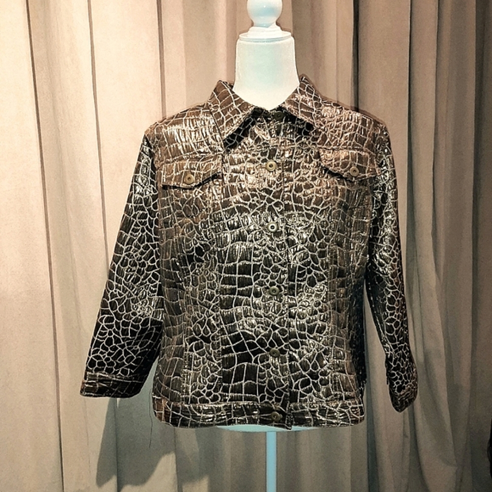 Ruby Rd. Gold Metallic Jacket - image 2